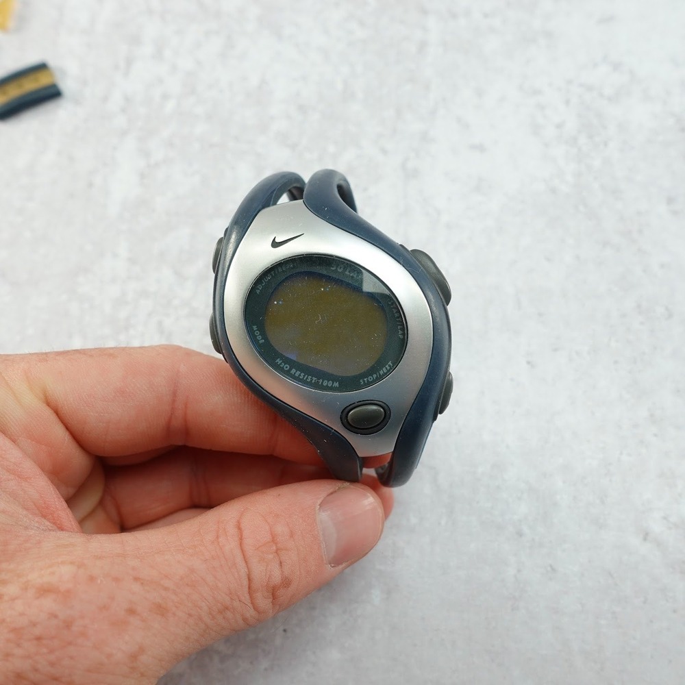 Nike Alpha Project Triax 50 Super Digital Watch Blue Silver WG62-4000 FOR PARTS